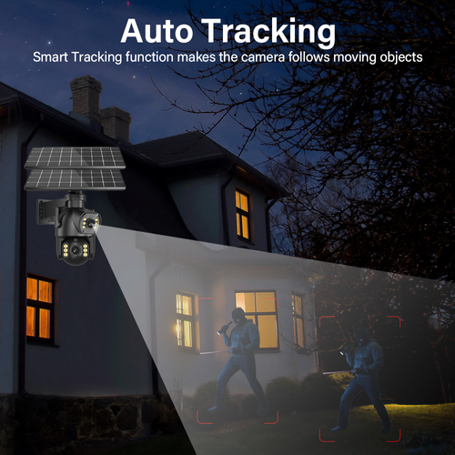 Intelligent dual-lens solar monitoring, all-weather high-definition protection, a new choice for environmental protection and energy saving! Equipped with 64G memory card