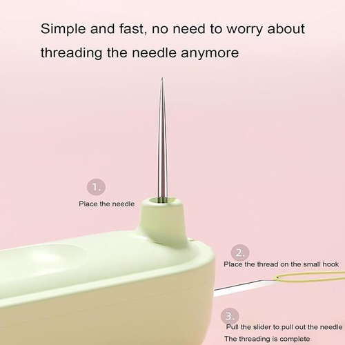 Multifunctional needle threader, 2-in-1 threading and seam ripping tool, elastic seam ripping needle threader, suitable for hand sewing, knitting, embroidery supplies