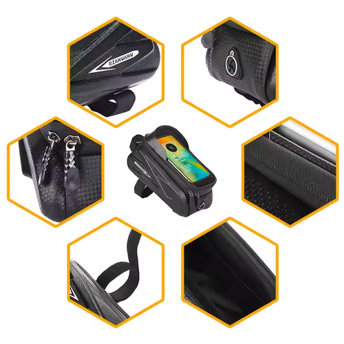 Bicycle front beam storage bag waterproof EVA hard shell mobile phone bag