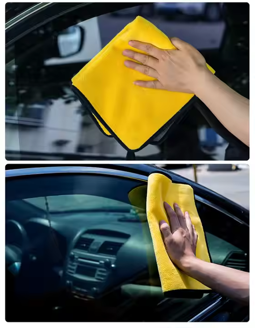8pcs Thick Cleaning Cloths, Car Towels, Kitchen Rags, Lint-Free Microfiber, Car Polishing Waxing Dry Absorbent Towels, Household Rags