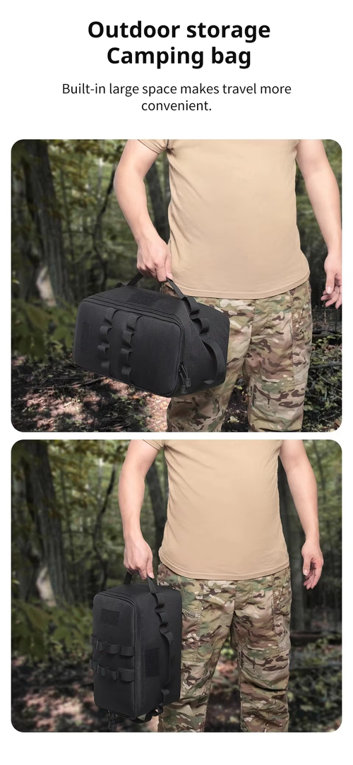 Outdoor Portable Camping Zipper Storage Bag Tool Storage Handbag