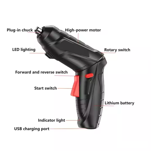 New automatic screwdriver tool box rechargeable electric screwdriver set with extension rod electric screwdriver set