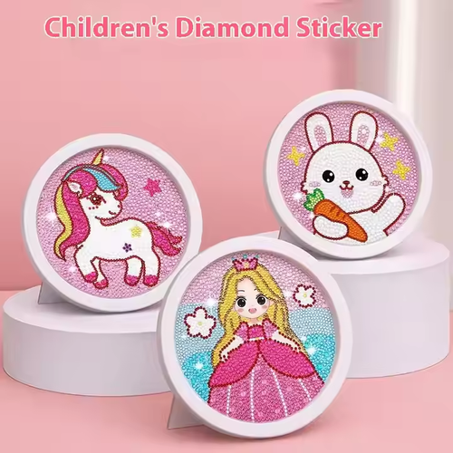 Children's diamond stickers handmade DIY diamond stickers polka dot diamonds little girl toys