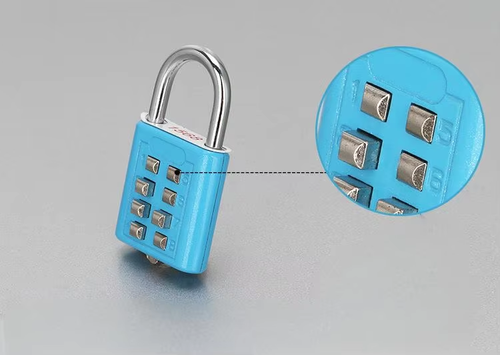 High Quality Stainless Steel Padlock 10 Digit Combination Lock for Storage, Zinc Alloy Silver Button Digital Luggage Lock