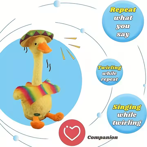 Dancing little yellow duck learns to talk, sing, dance and repeat duck creative gift