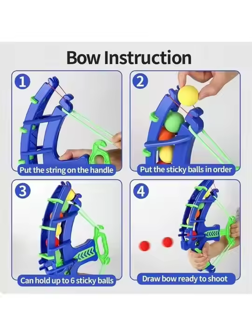 Children's toy bow and arrow set bow toy catapult EVA sponge ball target bucket throwing outdoor children's toys
