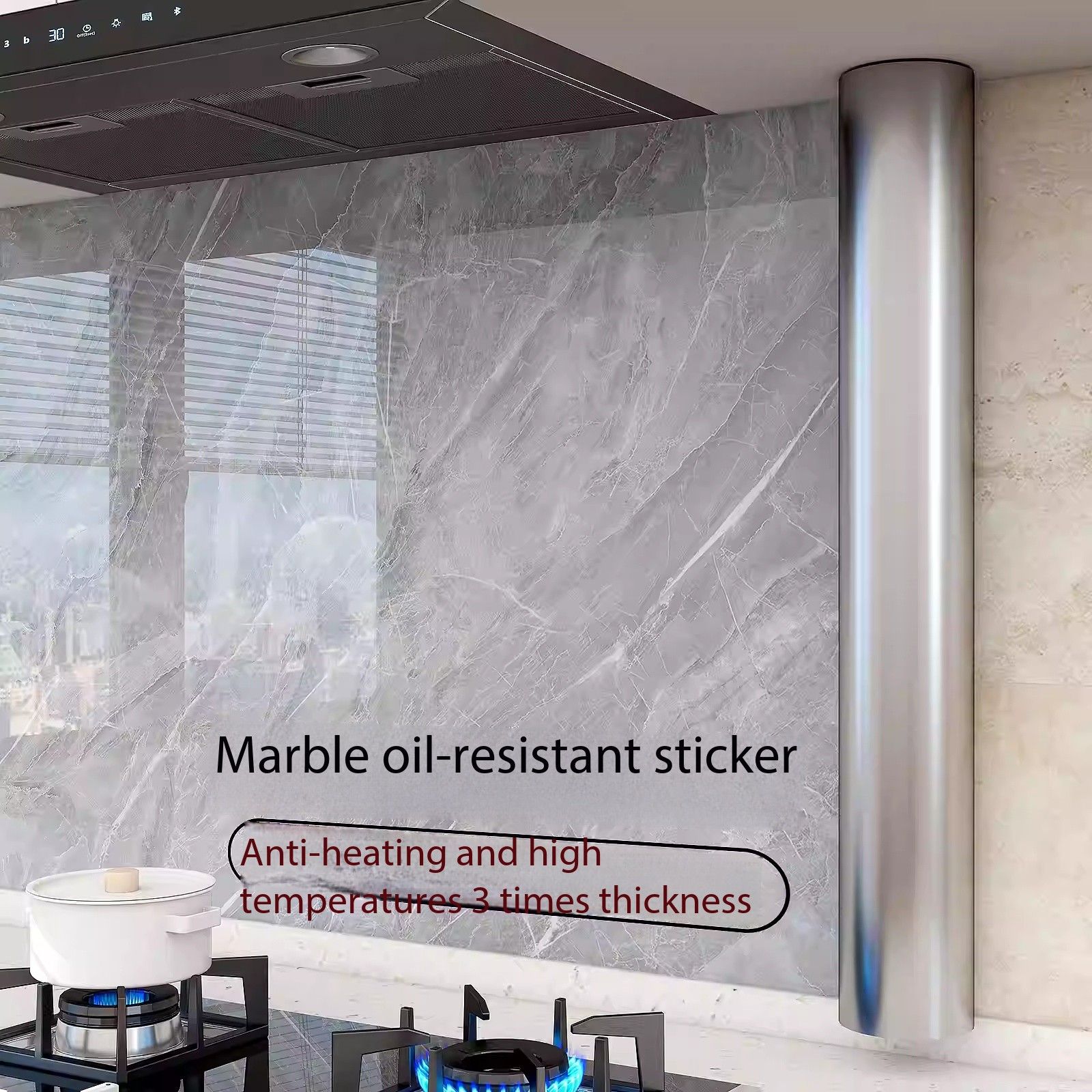 60cm×10m 1 roll Home waterproof and oil-proof marble wall sticker