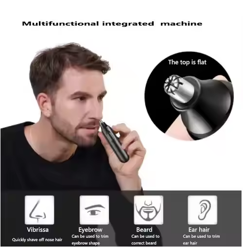 Electric nose hair trimmer men's and women's ear, neck and eyebrow trimmer