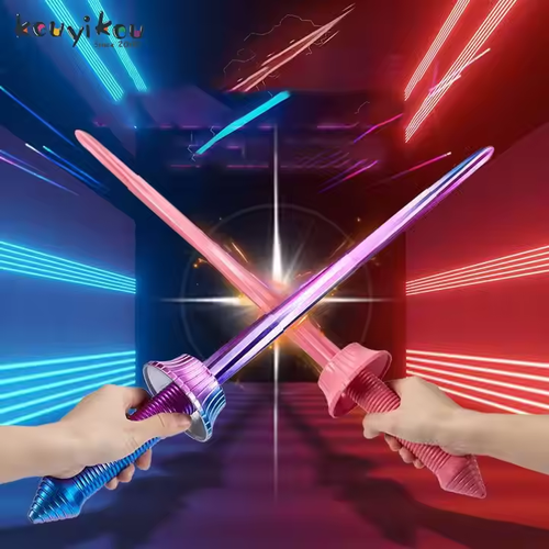 Plastic 3D spiral sword simulation gravity sword cool toy