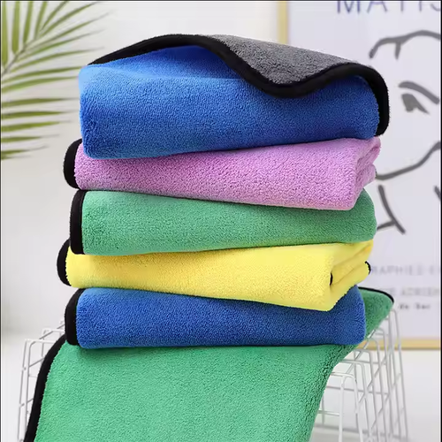 8pcs Thick Cleaning Cloths, Car Towels, Kitchen Rags, Lint-Free Microfiber, Car Polishing Waxing Dry Absorbent Towels, Household Rags