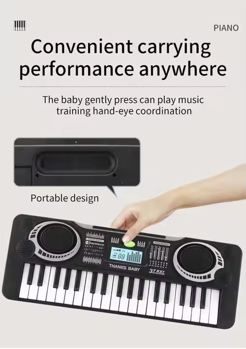 37-key electronic piano light music children's toy 37-key electronic piano simulation piano toy birthday gift
