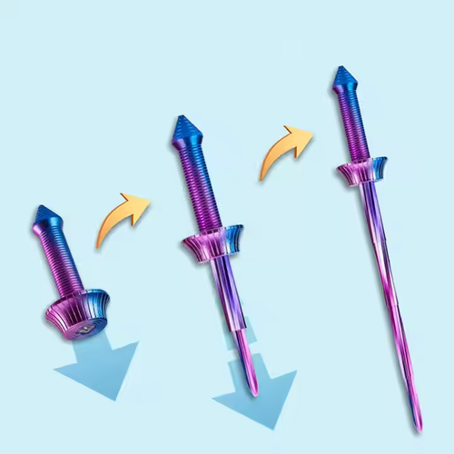 Plastic 3D spiral sword simulation gravity sword cool toy