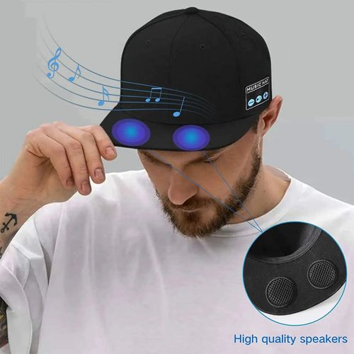 2025 Novo BT 5.4 Dual Speaker Stereo BT Music Sun Hat Sport Hip Hop Boné de beisebol