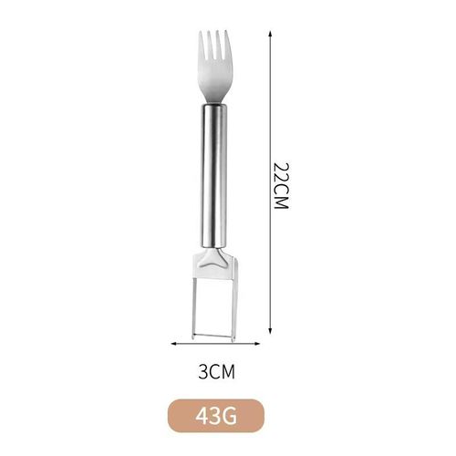 2-in-1 Stainless Steel Watermelon Slicer & Fork - Multi-functional Fruit Dicer