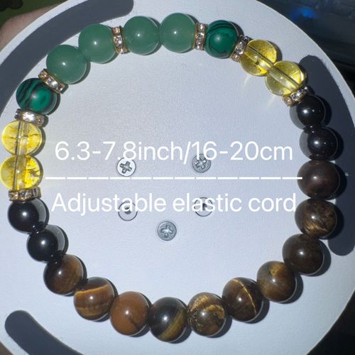 Money Bracelet with Black Onyx and Tiger's Eye - Luck Bracelet - Attract Wealth, Abundance and Prosperity