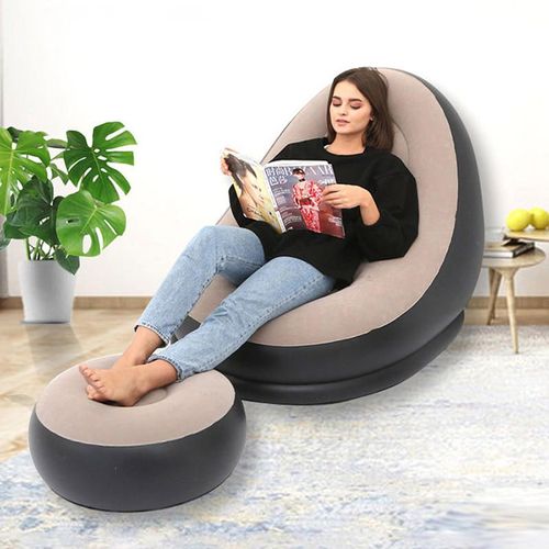 Modern Portable Single Air Inflatable Sofa Living Room Bedroom Beach Lazy Relaxing Sofa Chair