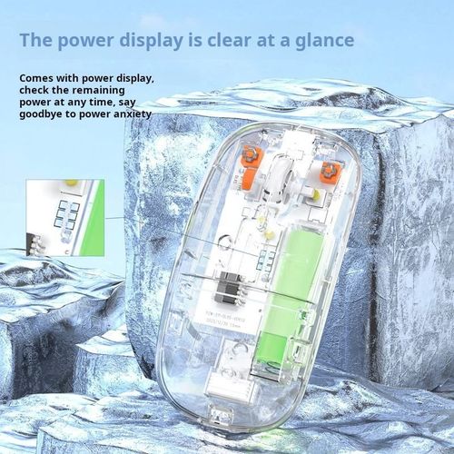 2024 New Transparent Charging Wireless Silent Bluetooth Mouse Tablet Notebook Office Home 2.4G Wireless Game