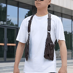 Bolsa Unissex de Correr com Alça Ajustável: Multifunções, Resistente para Exterior, Bolso Seguro para Telemóvel (Estilo Vintage
