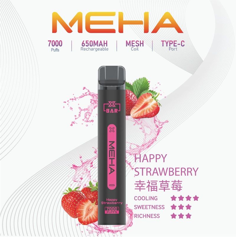 MEHA XBAR 小黑條拋棄式電子煙7000 口大容量｜多種口味任選｜台灣正版授權