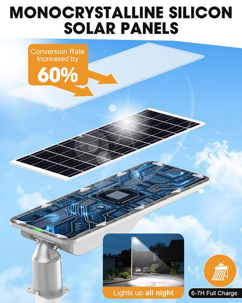 Zero Electricity Bill! Heavy Duty Aluminum Solar Street Light - 3 Year Warranty, Dusk to Dawn LED Outdoor Road Lamp, Hail-Resistant & Waterproof for Nigeria Homes & Streets