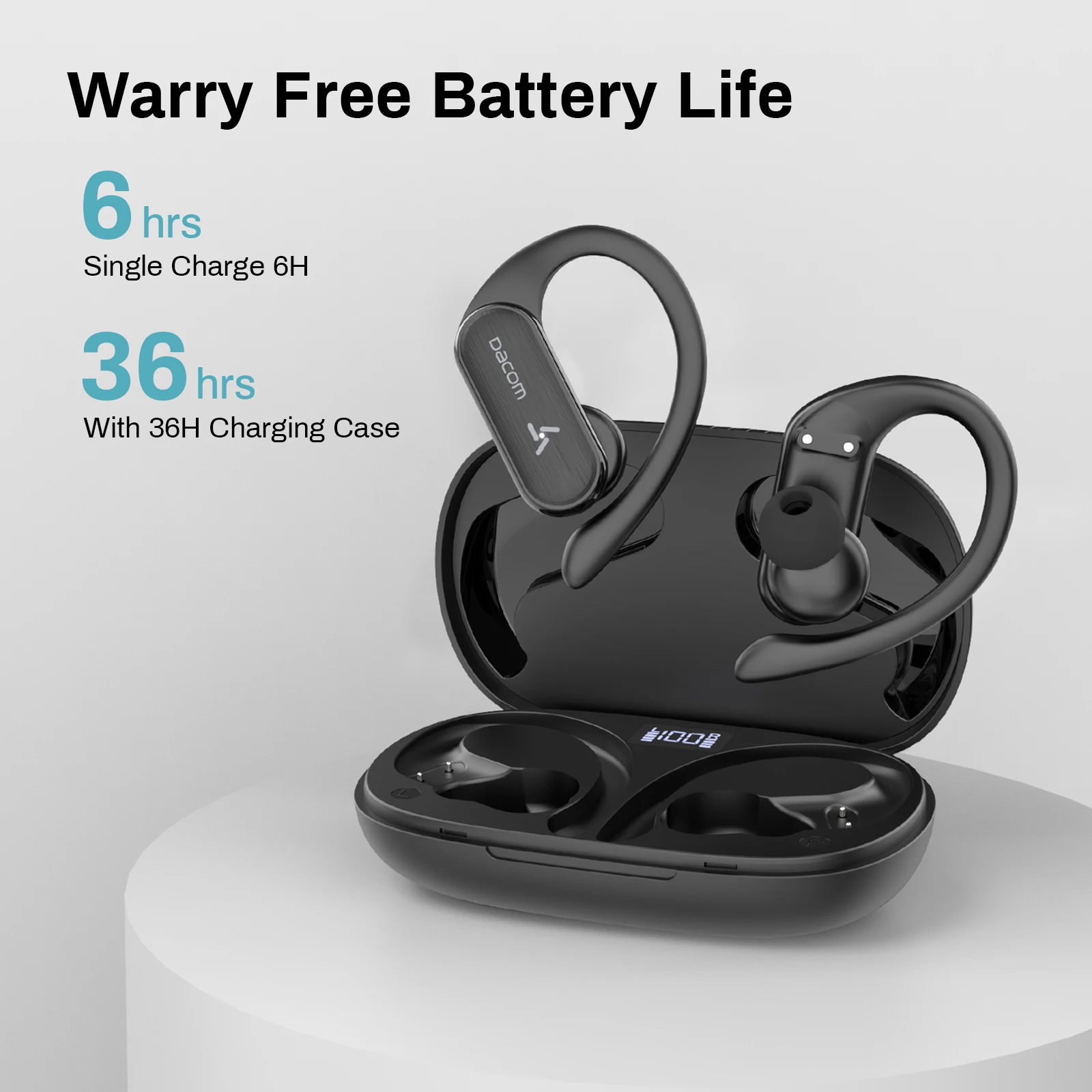 Jieli 3015 Bluetooth Earbuds v53 Stable Connection 4H Gaming3H Call Time 62H Standby IPX5 Waterproof Compact Charging Case Dynamic Sound