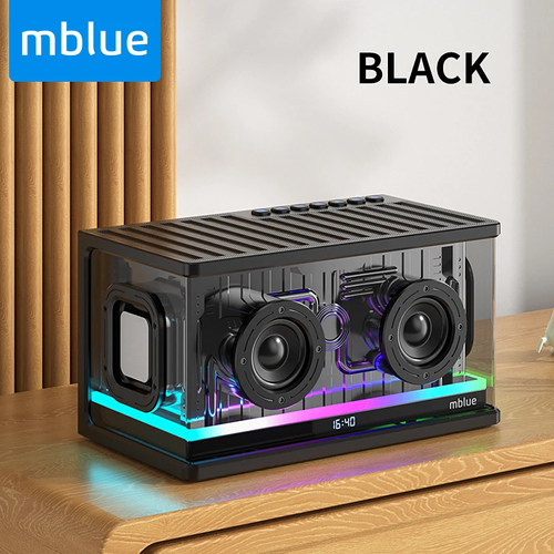 AURA 9 Super Bass Bluetooth Speaker BT 53 Version 10m Transmission Range 8000mAh Large Battery Transparent Black White Optional TF AUX USB Multi Mode Must Have for African Music Lovers