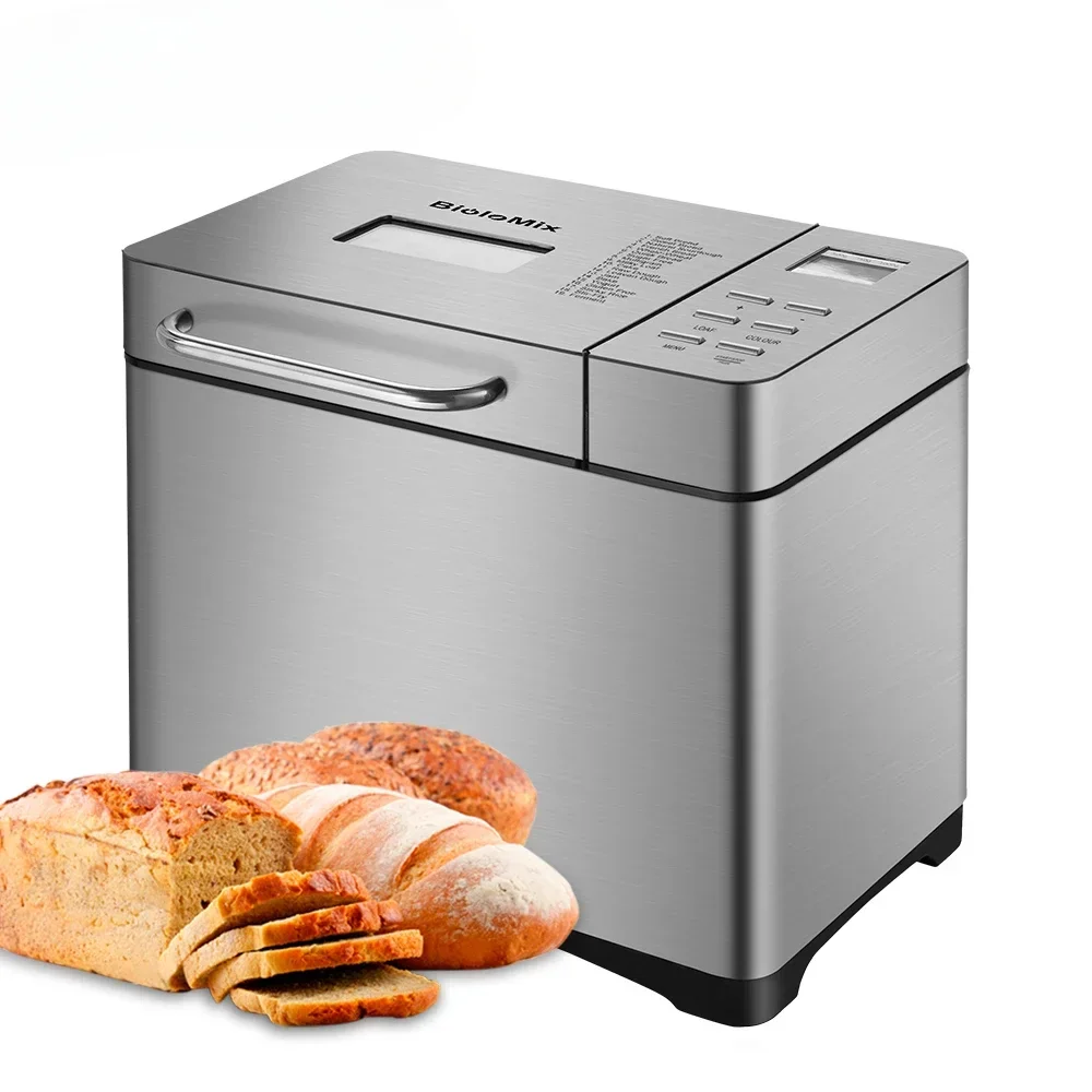 Biolomix BBM013 Automatic Bread Maker 13-16H Delay Timer 1KG Large Capacity 650W Powerful Motor Metal Body Stainless Panel Africa Baking Choice
