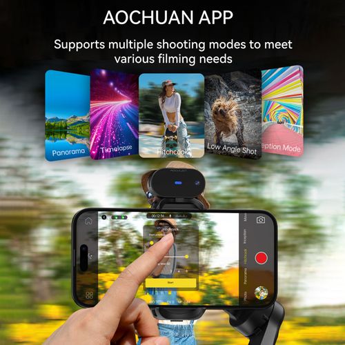 AOCHUAN Smart XE Ai Smartphone 3 Axis Gimbal Stabilizer For iPhone and Android phone Face tracking without app Handheld Gimbal