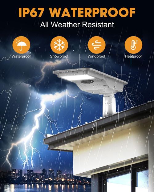 Zero Electricity Bill! Heavy Duty Aluminum Solar Street Light - 3 Year Warranty, Dusk to Dawn LED Outdoor Road Lamp, Hail-Resistant & Waterproof for Nigeria Homes & Streets