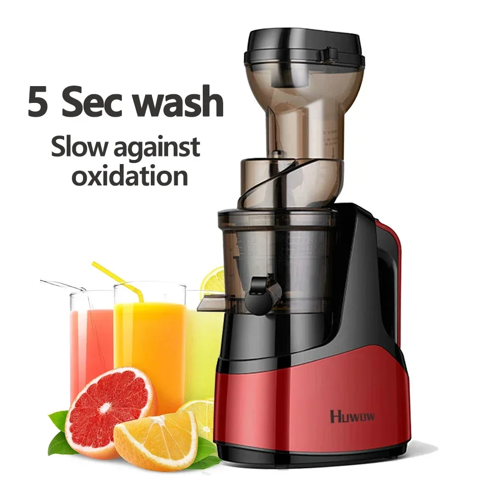 Home Electric Juicer 1000ML Large Capacity Dual Speed 50RPM and 12000RPM Pulp Separation One Touch for Juice Soy Milk Smoothie Ice Cream ABS Body 0.5L Pulp Container Max Juice Output 1501ml Low Speed Nutrient Extraction