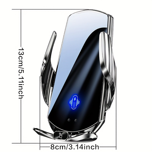 Q3 Wireless Car Charger 15W Fast Charge Auto Sensing Clamp Clip On Mount Universal Vent Fit Anti Slip Bracket Works with iPhone Xiaomi Oppo Vivo Samsung OnePlus Must Have for Tech Lovers