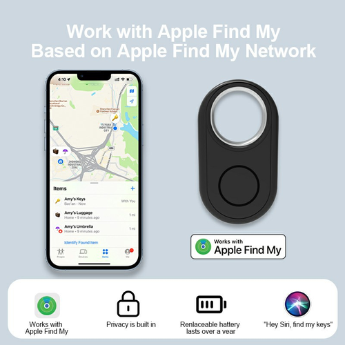 GTAG12 Smart Bluetooth Tracker 230mAh Battery 5-25m Wireless Range 12g UltraLight ABSPC iOS Android Find My Device Compatible Play Sound Locator AntiLost for Keys Wallet Luggage Pets