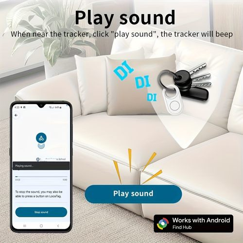 GTAG12 Smart Bluetooth Tracker 230mAh Battery 5-25m Wireless Range 12g UltraLight ABSPC iOS Android Find My Device Compatible Play Sound Locator AntiLost for Keys Wallet Luggage Pets