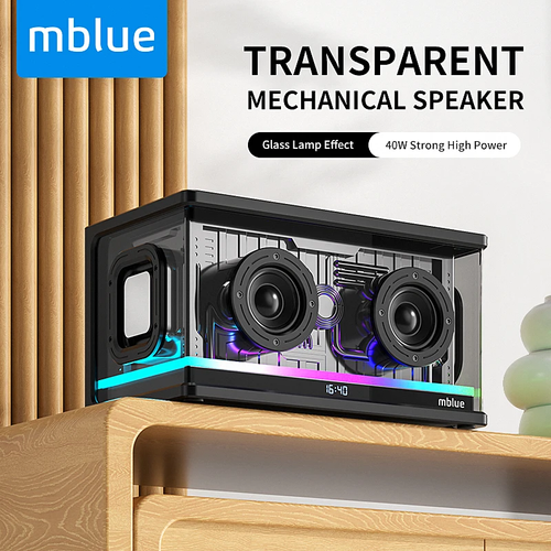 AURA 9 Super Bass Bluetooth Speaker BT 53 Version 10m Transmission Range 8000mAh Large Battery Transparent Black White Optional TF AUX USB Multi Mode Must Have for African Music Lovers