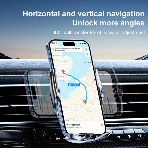 Q3 Wireless Car Charger 15W Fast Charge Auto Sensing Clamp Clip On Mount Universal Vent Fit Anti Slip Bracket Works with iPhone Xiaomi Oppo Vivo Samsung OnePlus Must Have for Tech Lovers