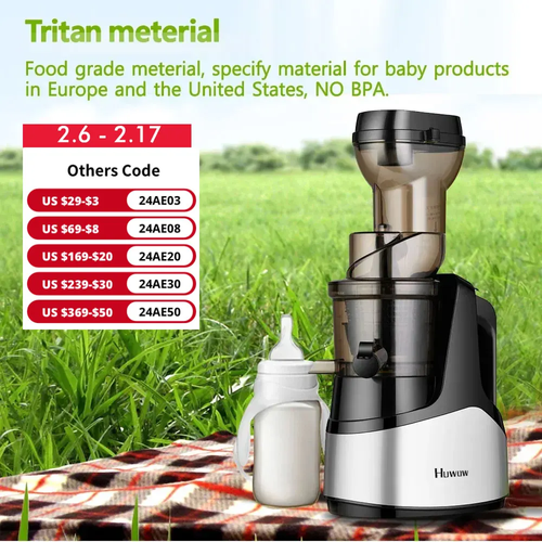 Home Electric Juicer 1000ML Large Capacity Dual Speed 50RPM and 12000RPM Pulp Separation One Touch for Juice Soy Milk Smoothie Ice Cream ABS Body 0.5L Pulp Container Max Juice Output 1501ml Low Speed Nutrient Extraction