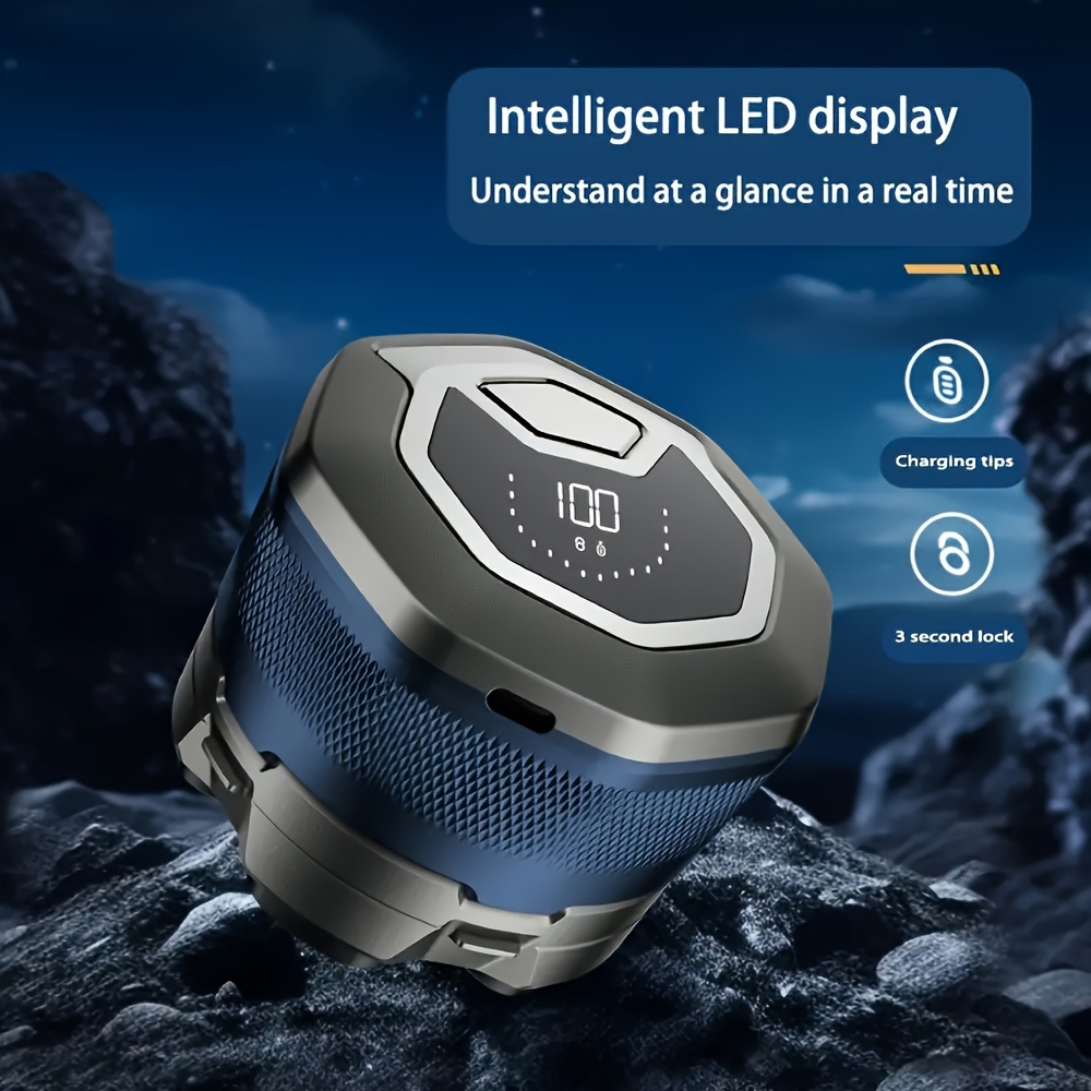 Premium Rotary Shaver - 6+ Floating Blades | LED Display | 60min Runtime | 1200-2000mAh Battery | USB Fast Charge | 36-45dB Quiet | Detachable Washable Heads