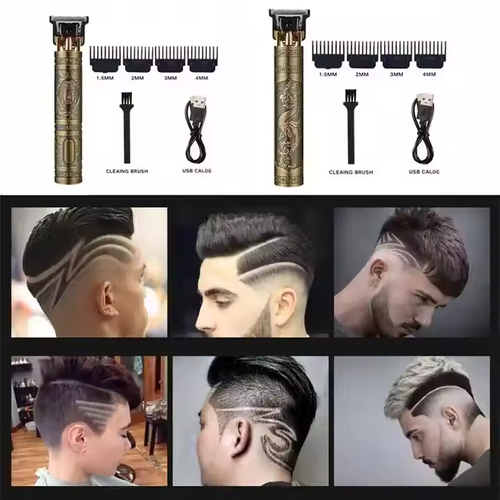 🔥Hot Sale🔥Waterproof Rechargeable Electric Shaver Men Wireless Haircutting Tools USB Vintage T9 Professional Hair Trimmer