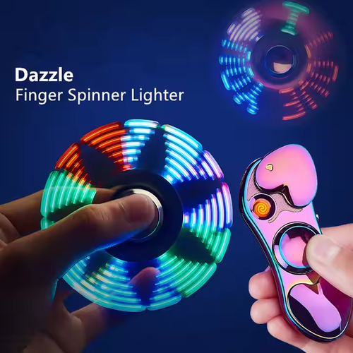 🔥  DEBANG Coil Lighter Interesting Toys Fidget Spinner Electronic Rechargeable Tungsten Coil Lighter with LED Light