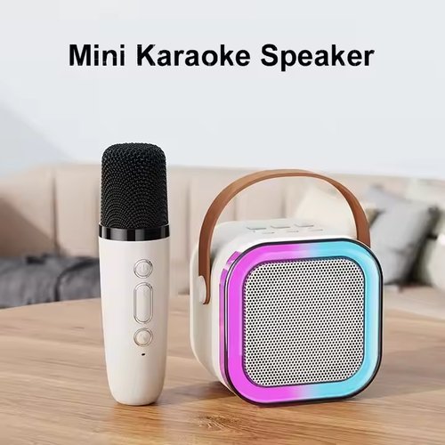 🔥🔥Portable Audio Integrated Karaoke Set Home Singing K12 Mini Karaoke Machine Bt Outdoor Portable Bluetooth Speaker With Mics