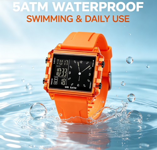 ✨DLJ-Cepin✨Waterproof Transparent Digital Watch