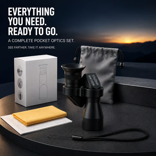 ✨DLJ-Cepin✨🔭 10×20 Mini Monocular Phone Telescope – Pocket Long-Distance Viewer with Adjustable Smartphone Clip