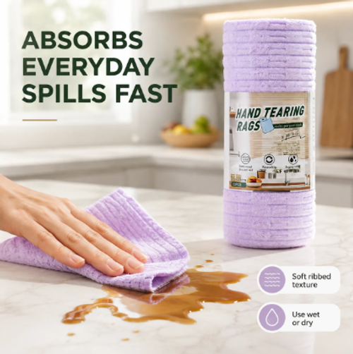 ✨DLJ-Cepin✨20PCS Multipurpose Reusable Tear-Off Cleaning Cloth Roll
