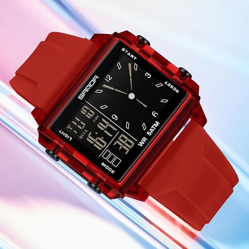 ✨DLJ-CePin✨Digital Sports Watch for Men Women Transparent