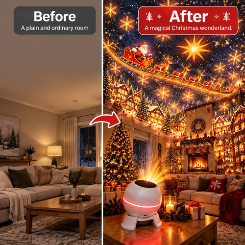 ✨DLJ-CePin🔥🎅 Turn Any Room Into a Christmas Wonderland – Holiday Projection Night Light