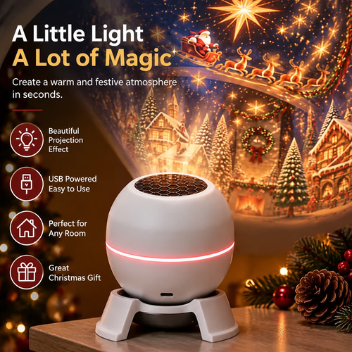 ✨DLJ-CePin🔥🎅 Turn Any Room Into a Christmas Wonderland – Holiday Projection Night Light