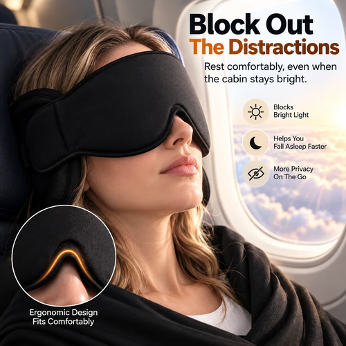 ✨DLJ-CePin🔥✈️ 3-in-1 Travel Sleep Support – Blackout Eye Mask & Head Support