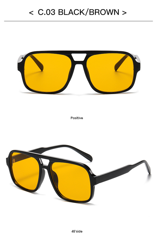 ✨DLJ-CePin✨Stylish Street-Style Sunglasses: Retro Double-Bridge Sunglasses with UV Protection