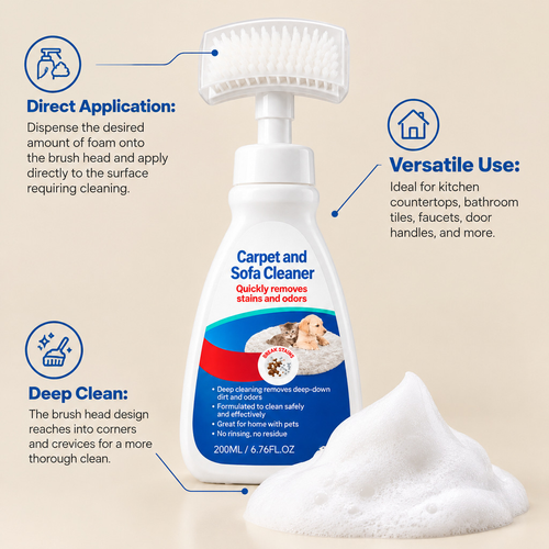 ✨DLJ-CePin✨No Wash Carpet Sofa Cleaner With Brush