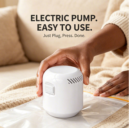 🔥HOT SALE🔥 COD！Electric vacuum pump for vacuum storage bags, comes with 12 extra-large vacuum storage bags.